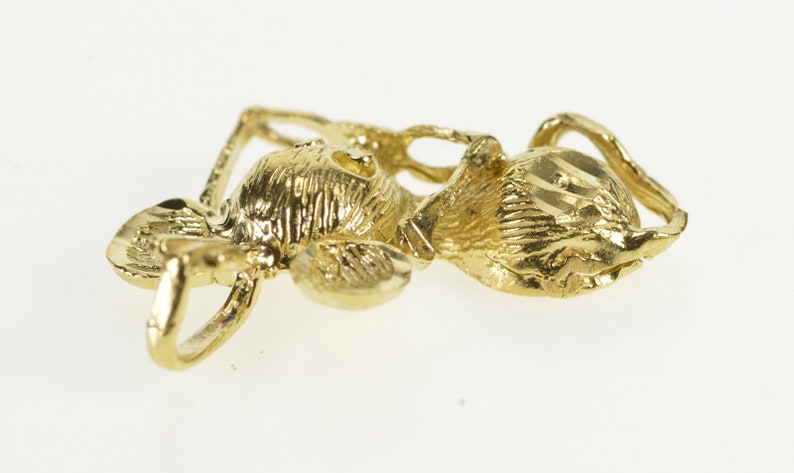 10K Stylized Cartoon Mouse with Glasses CharmPendant Yellow Gold