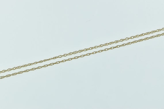 14K 1.0mm Vintage Rope Chain Classic Woven Link N… - image 1