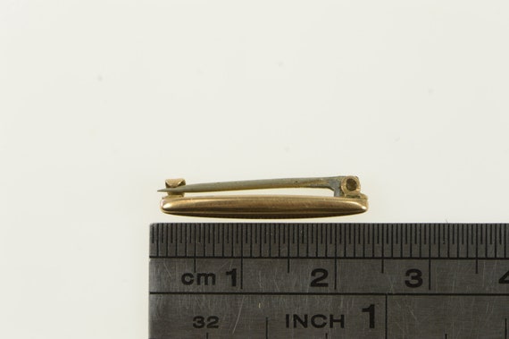 10K Victorian Oval Vintage Simple Bar Pin/Brooch … - image 4