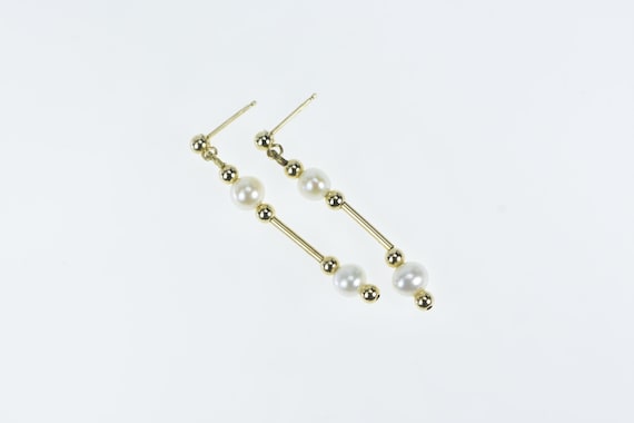 14K Two-Tone 0.12ctw Diamond Fish Hook Earrings