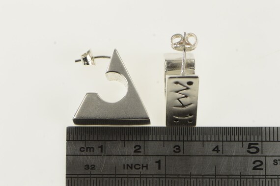 Sterling Silver Squared Geometric Pattern Triangl… - image 4