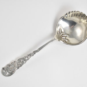 Sterling Silver Floral Engraved Gravy Sauce Ladle Spoon