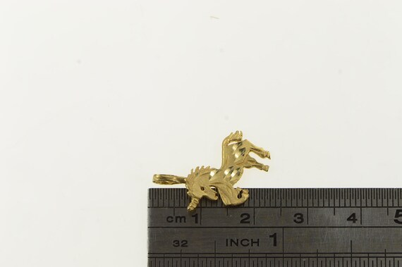 14K Diamond Cut Unicorn Unique Symbol Charm/Penda… - image 4