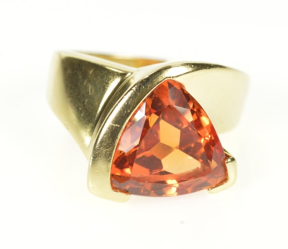 14K Trillion Syn. Mexican Fire Opal Cocktail Ring