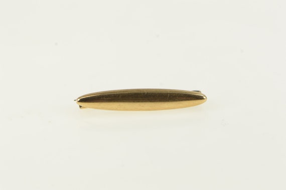 10K Victorian Oval Vintage Simple Bar Pin/Brooch … - image 1