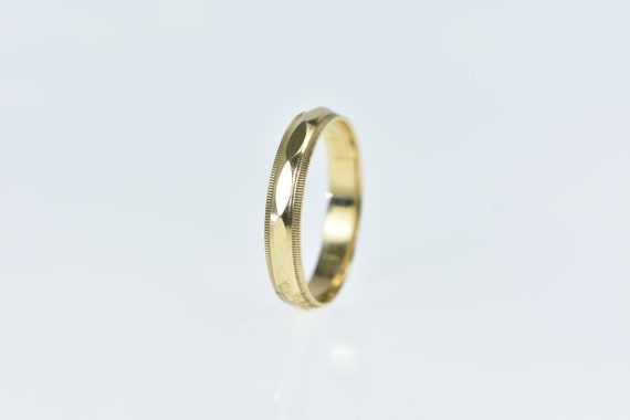 14K 4.5mm Vintage Classic Men's Wedding Ring Size… - image 2