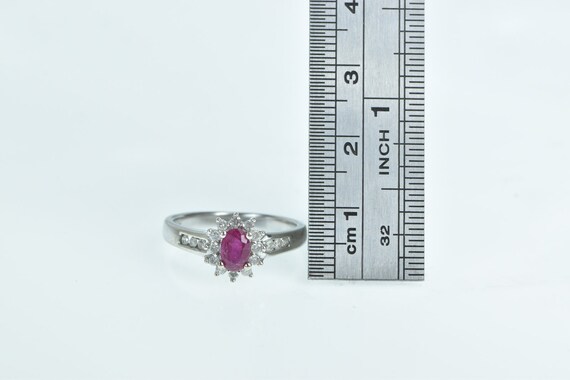 10K 0.65 Ctw Natural Ruby Diamond Engagement Ring… - image 4