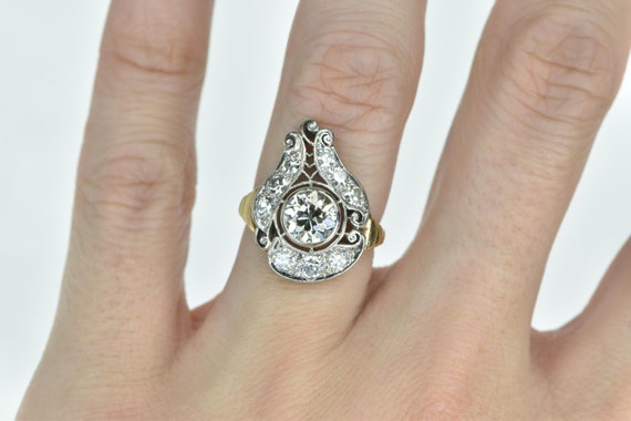 14K 1.83 Ctw OEC Victorian Diamond Engagement Rin… - image 5
