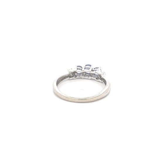 10K Three Stone Tanzanite Diamond Vintage Ring Si… - image 3