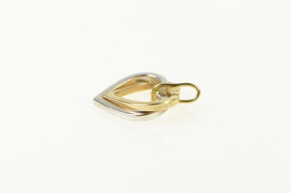 14K Two Toned Heart Valentine's Day Pendant Yello… - image 2