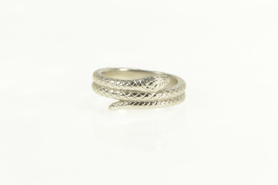 Platinum Mene Designer Serpent Snake Statement Ri… - image 1