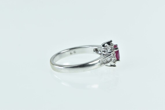 10K 0.65 Ctw Natural Ruby Diamond Engagement Ring… - image 2