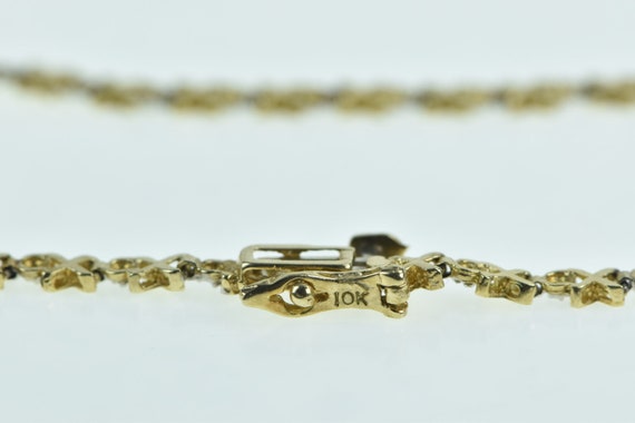 10K Diamond X Criss Cross Vintage Tennis Bracelet… - image 3