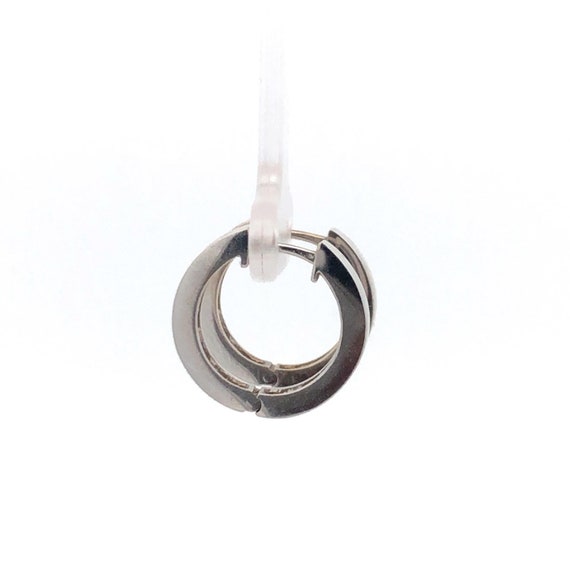 14K 0.42 Ctw Diamond Channel 17.6mm Hoop Earrings… - image 2