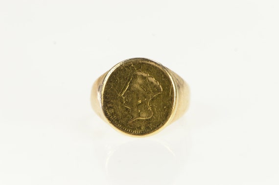 10k gold coin on sale ring