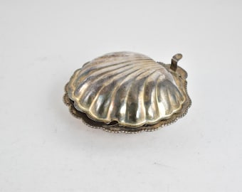 Silver Plated Antique Scallop Shell Articulated Sugar Bowl