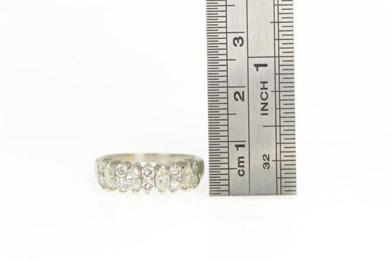 Platinum 1.10 Ctw Marquise Diamond Wedding Ring S… - image 4
