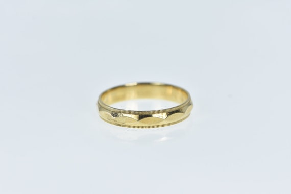 14K 4.5mm Vintage Classic Men's Wedding Ring Size… - image 1