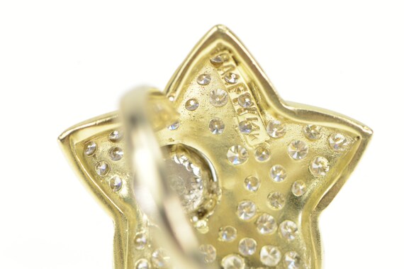 14K 1.50 Ctw Diamond Pave Star Statement Ring Siz… - image 3