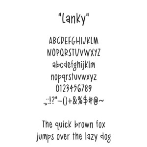 Font: Lanky