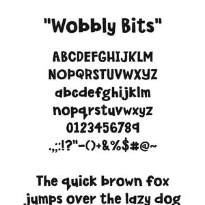 Font: Wobbly Bits