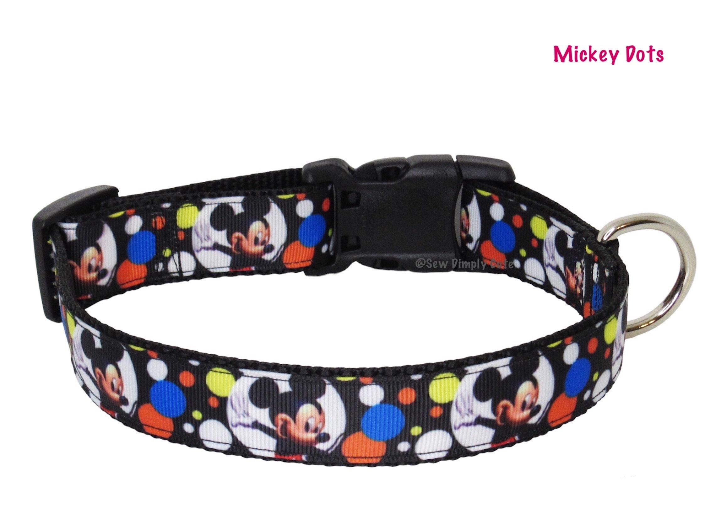Mickey Mouse Dots Adjustable Dog Collar Disney