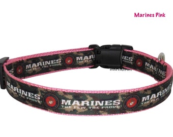 Marines Dog Collar United States Marine Corps Pink