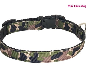 Camouflage Dog Collar Camo Small or XS