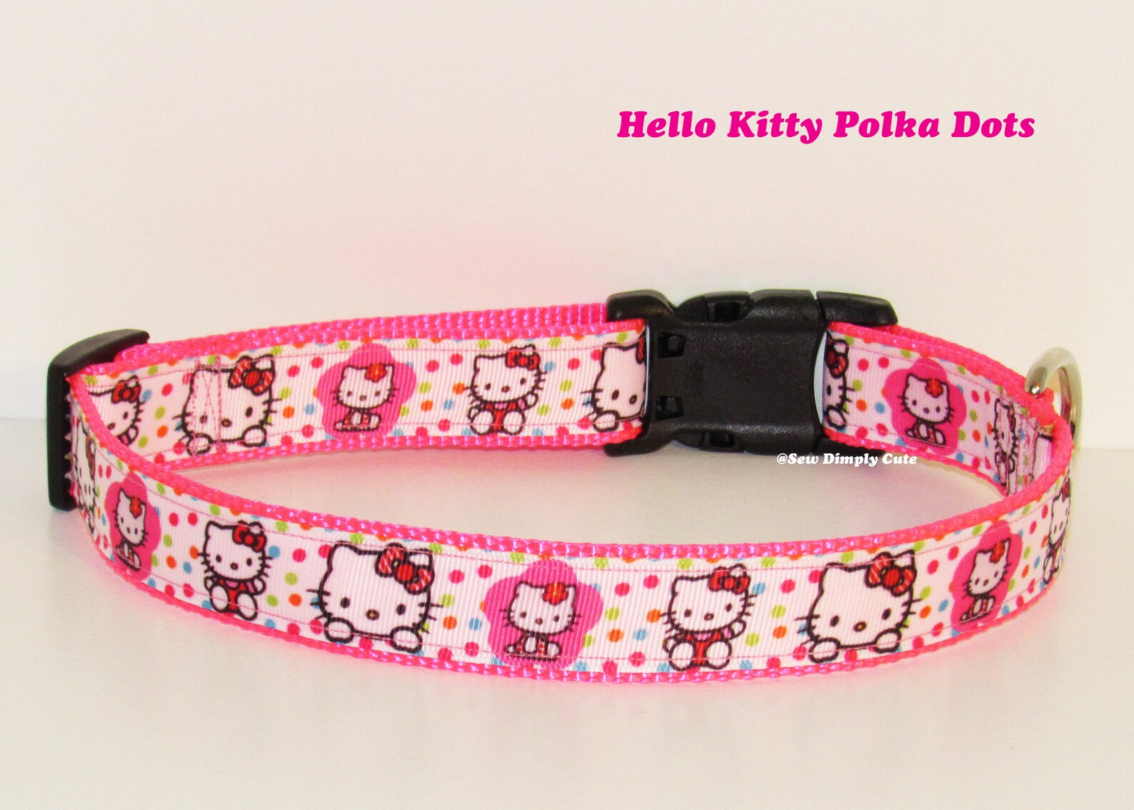 Hello Kitty Polka Dots Dog Collar Etsy