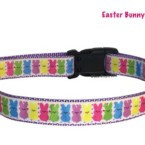 Easter Bunny Peeps Dog Collar Spring Bunnies