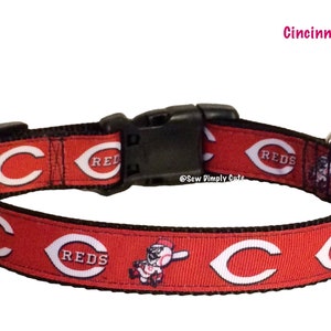 Cincinnati Reds Adjustable Dog Collar