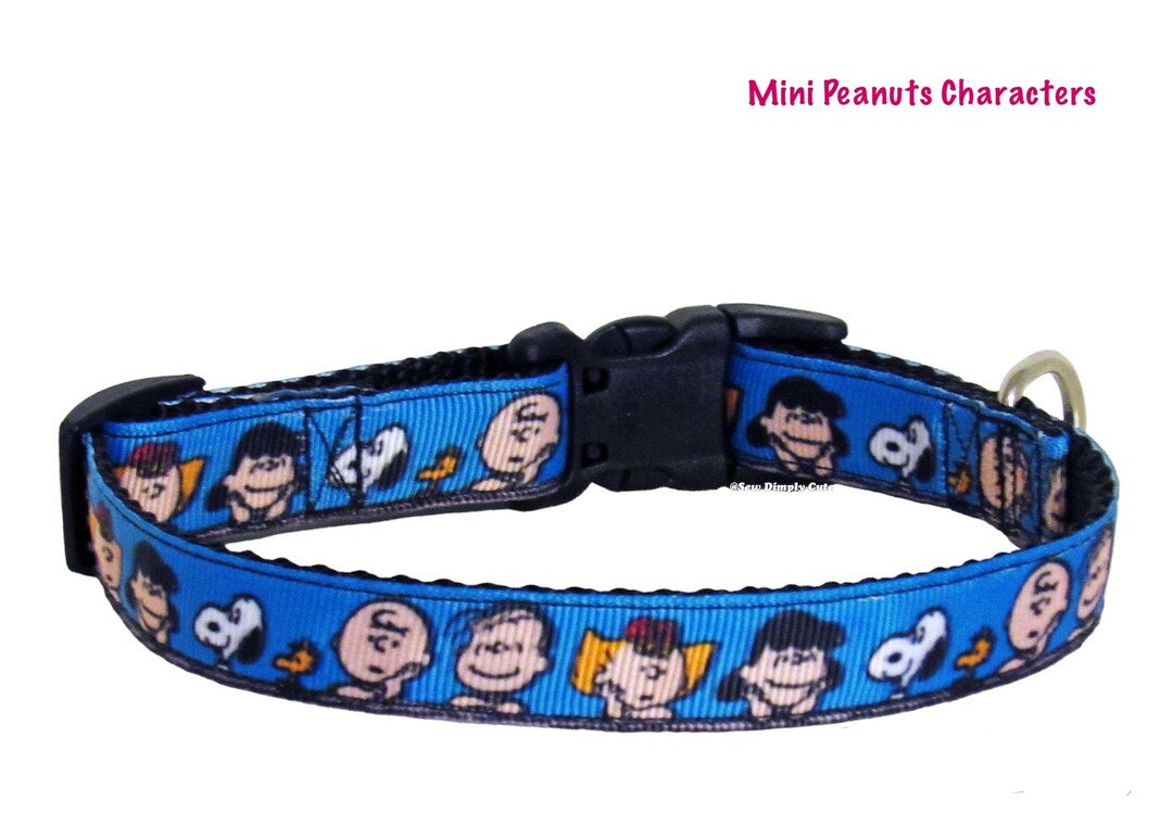 Peanuts Characters Dog Collar Snoopy Charlie Brown Small or XS Etsy