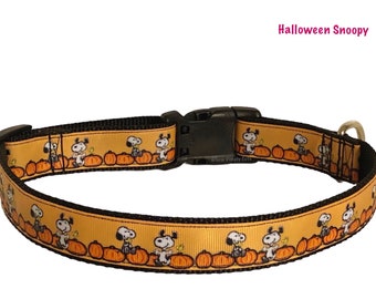 Collar para perro de Halloween Snoopy Calabaza Otoño Acción de Gracias