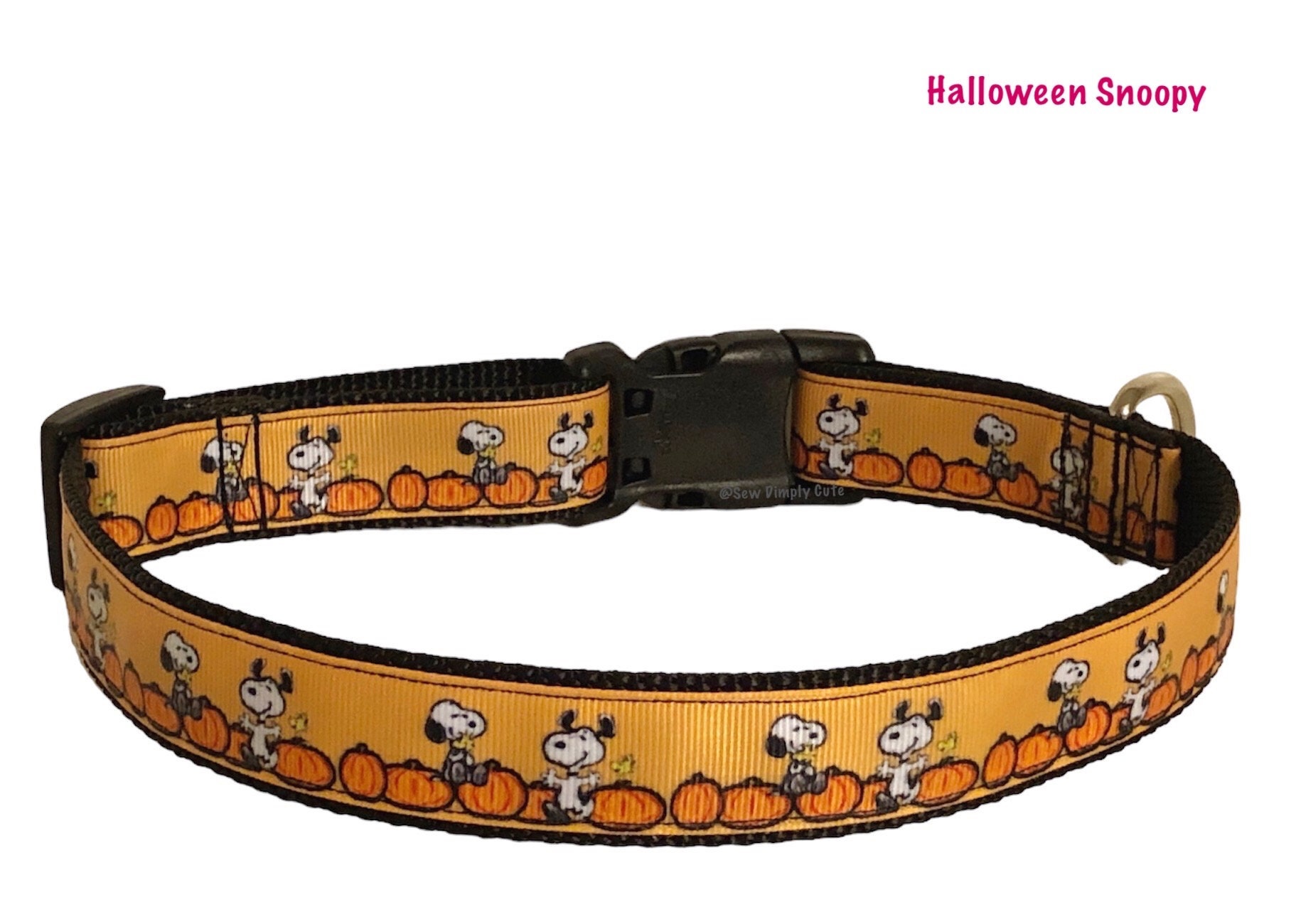 Halloween Snoopy Pumpkin Fall Autumn Thanksgiving Dog Collar
