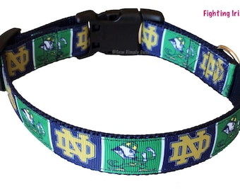 Notre Dame Fighting Irish Dog Collar Logo ND
