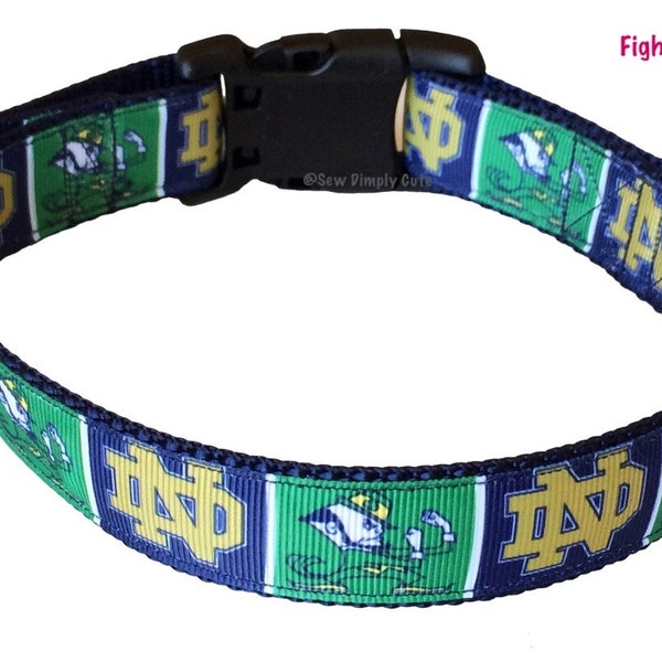 Notre Dame Fighting Irish Dog Collar Logo ND