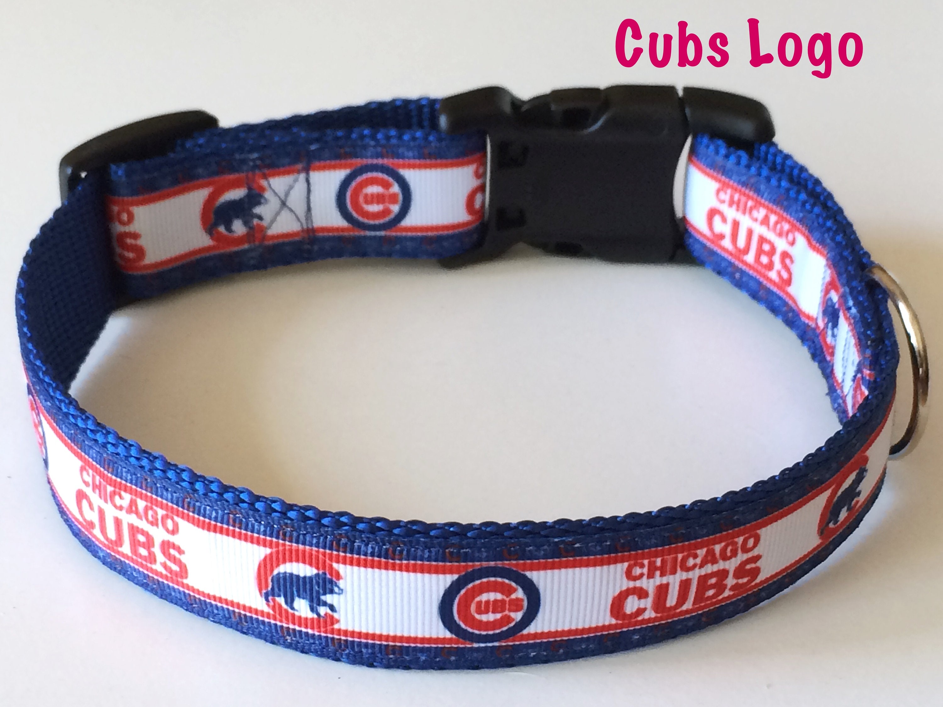 Chicago Cubs Logo Adjustable Dog Collar Etsy
