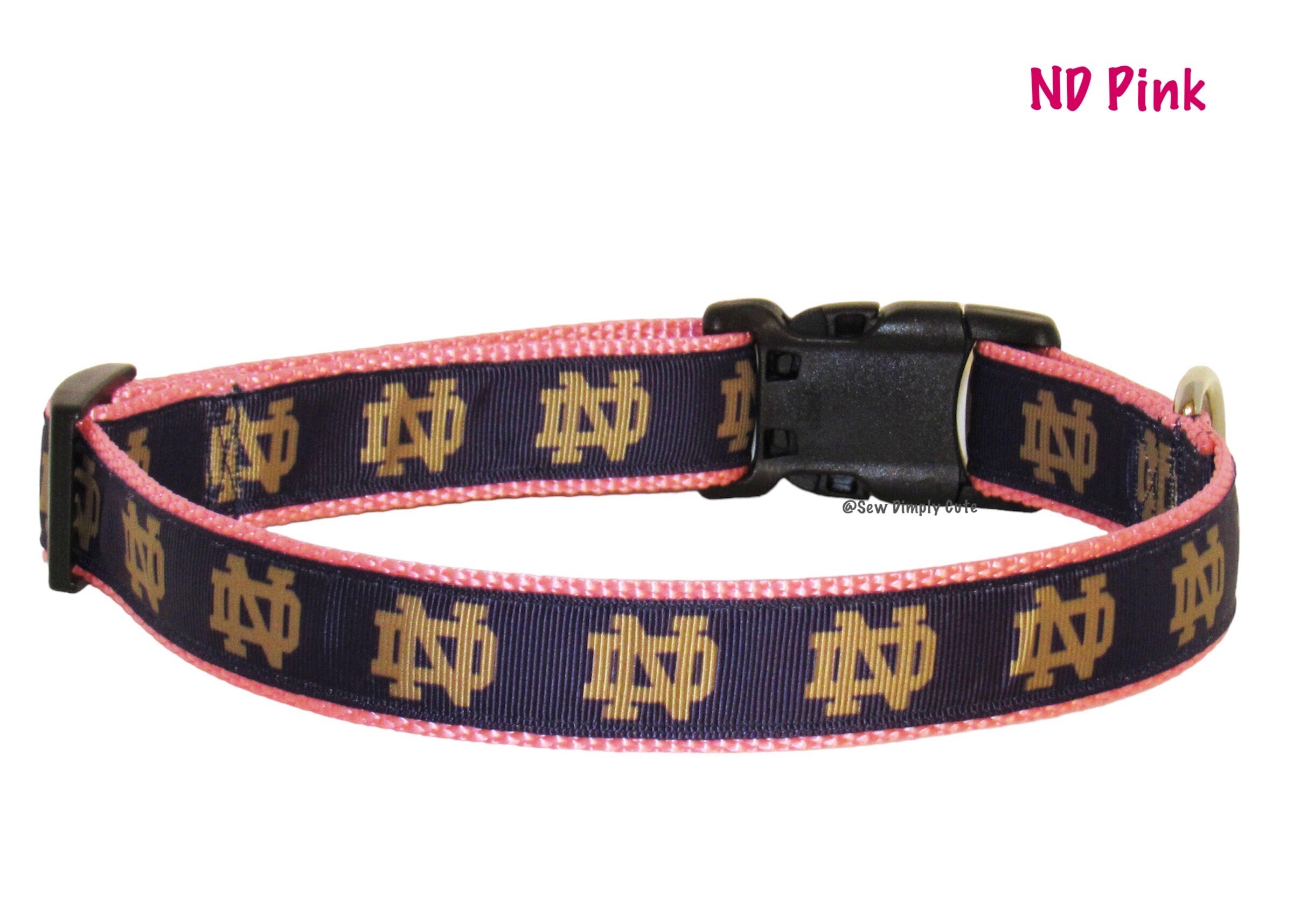 Pink notre dame dog collar hotsell
