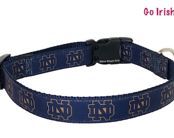 Go Irish Dog Collar Logo Notre Dame ND