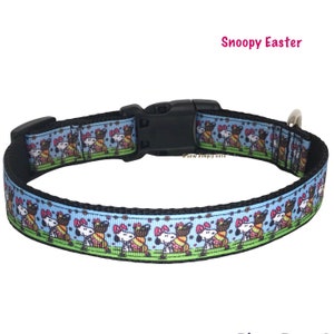 Snoopy Easter Dog Collar Spring Eggs Bunny Peanuts