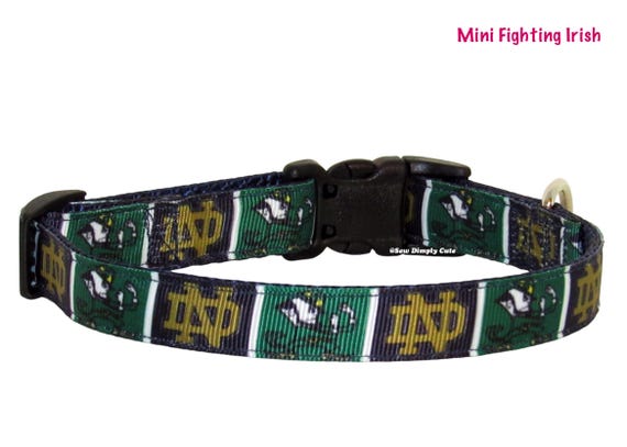 Notre Dame Fighting Irish Dog Collar Logo ND Small or XS