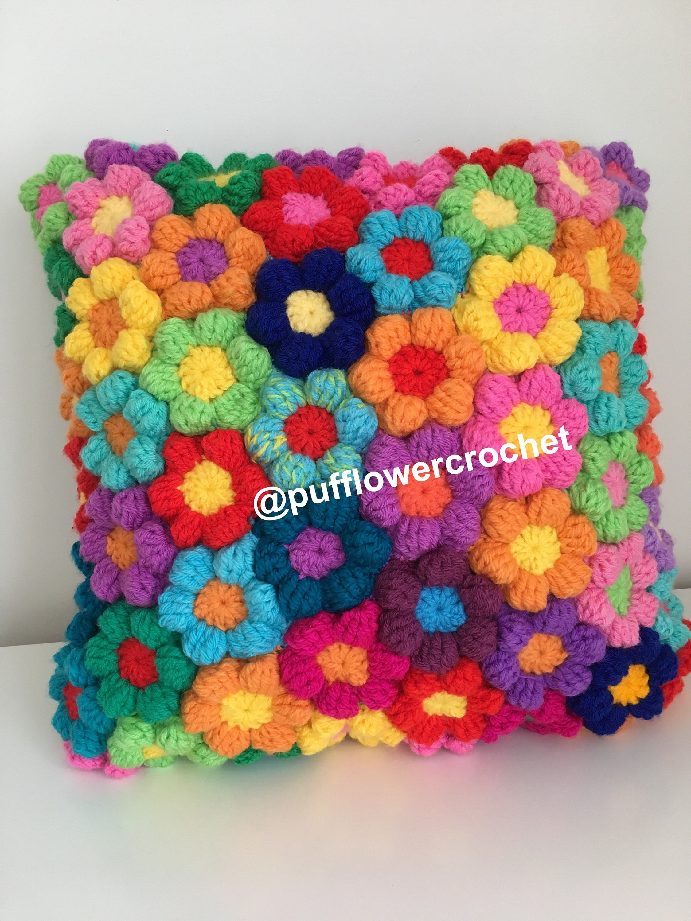 Puff Flower Cushion Pillow Crochet Kit – Fabulous Sewing