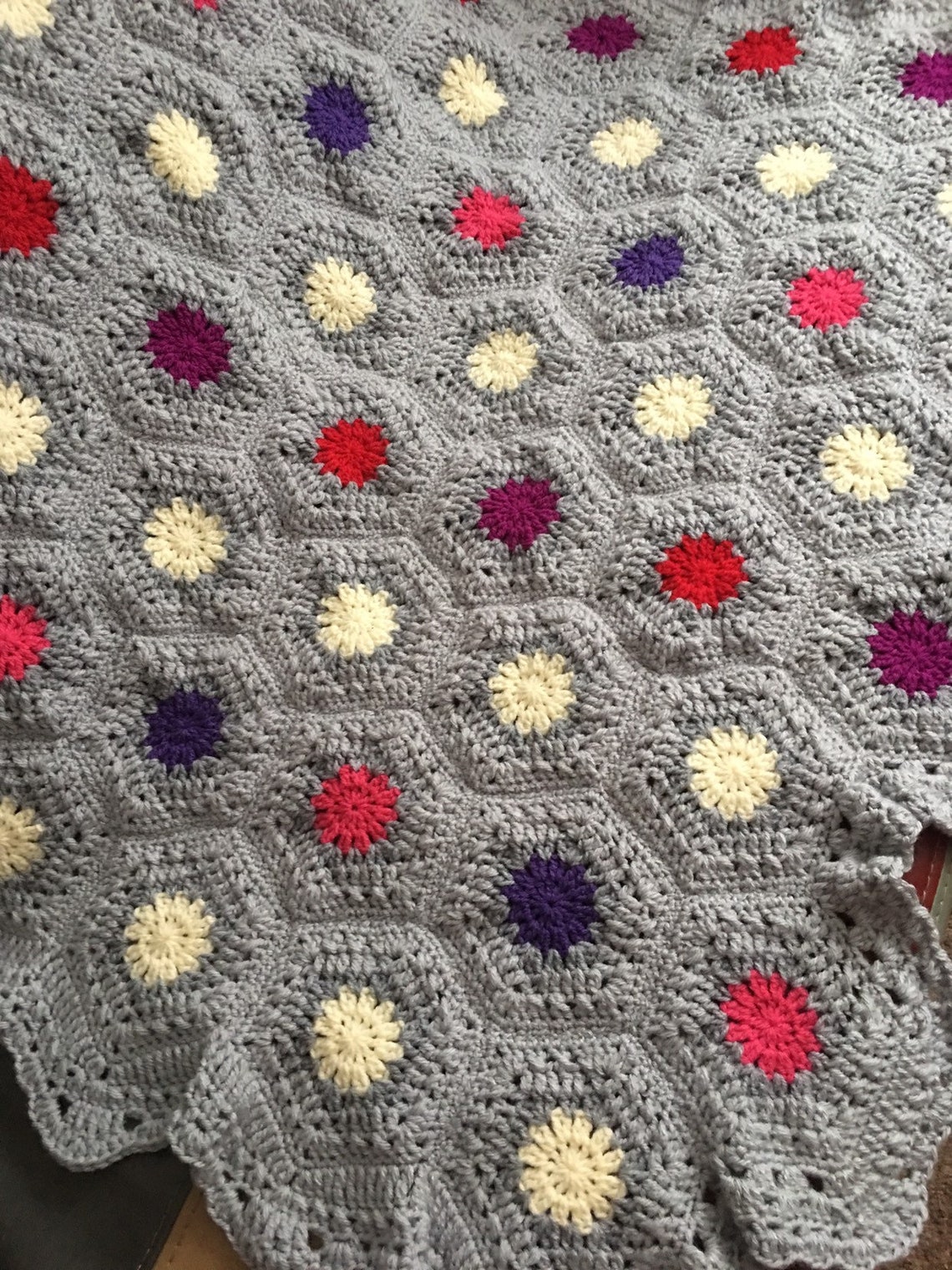 Crochet Blanket Grey crochet blanket grey throw weighted Etsy
