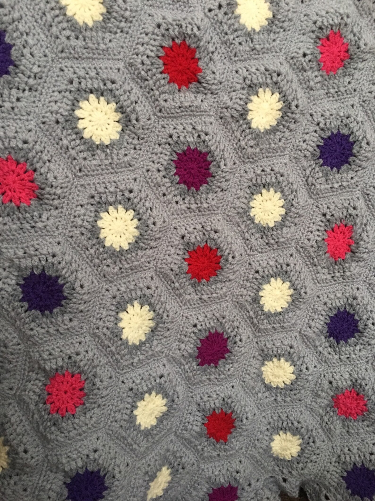 Crochet Blanket Grey Crochet Blanket Grey Throw Weighted Etsy UK