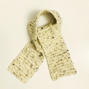 Children’s scarf - child scarf - child muffler - unisex scarf - cream scarf  - wool scarf -
