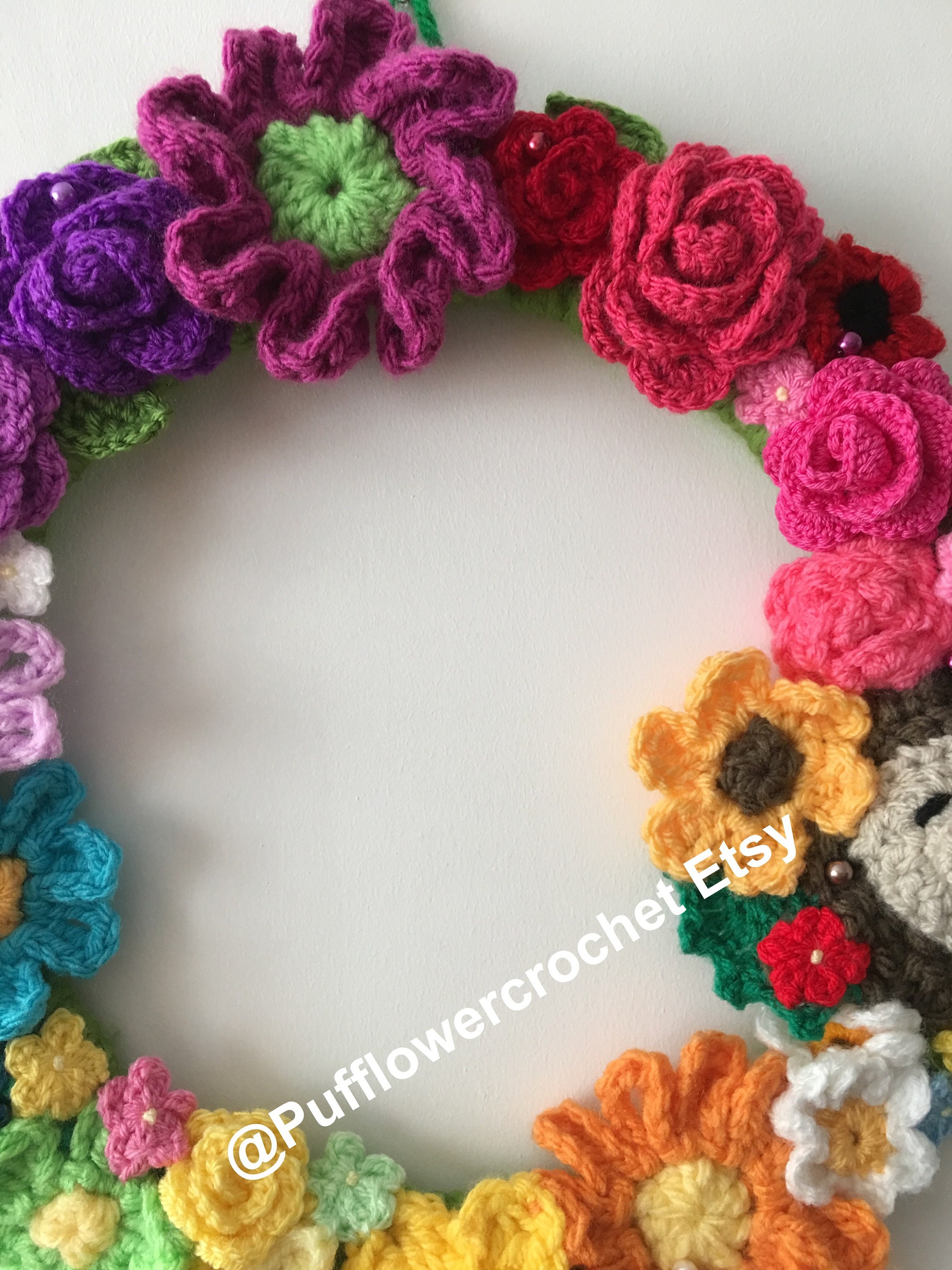 Summer Flower Wreath Spring Wreath Rainbow Wreath - Etsy UK