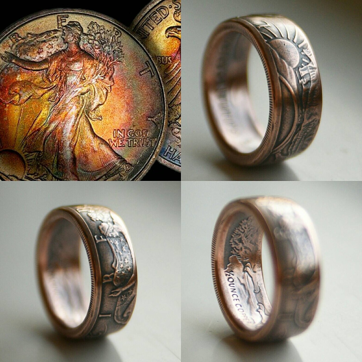 Walking Liberty Ring Etsy UK