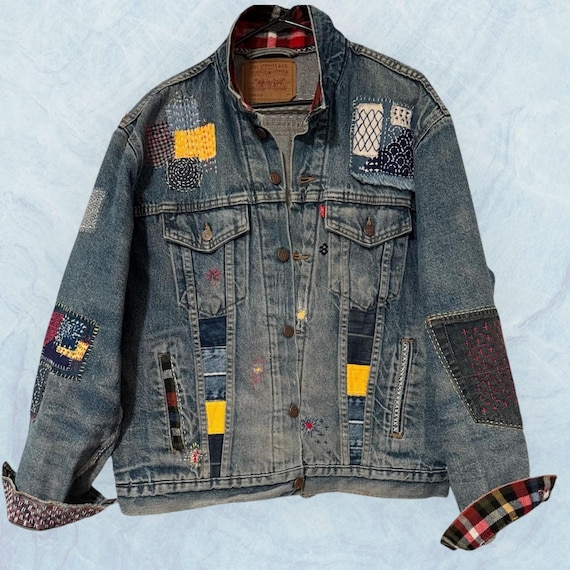 Vintage Levi’s custom boro jacket Levis vintage custom handmade patchwork boro sashiko denim