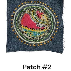 Sashiko Boro-Inspired Handmade Denim Patches – Sew-On Textile Art from Upcycled Fabric