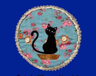 Handmade Denim Sew-On Patch: Upcycled Floral Design